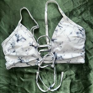 Marble effect bikini top